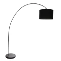 Mexlite Floor lamp SOLVA, 1 flame, black lamp head, black
