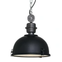 Steinhauer Pendelarmatuur BIKKEL - Ø 32CM 1-vlams, klein E27 IP20, zwart mat dimbaar
