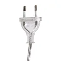 floor lamp PRESTIGE CHIC cylindrical, with switch, with shade, with jointed arm, with plug E27 IP20, steel brushed 