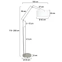 Steinhauer floor lamp PRESTIGE CHIC cylindrical, with switch, with shade, with jointed arm, with plug E27 IP20, steel brushed 