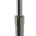 Steinhauer floor lamp PRESTIGE CHIC cylindrical, with switch, with shade, with jointed arm, with plug E27 IP20, steel brushed 