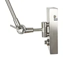 Steinhauer wall luminaire PRESTIGE CHIC cylindrical, with switch, with shade, with jointed arm, with plug E27 IP20, steel brushed dimmable