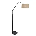 Steinhauer floor lamp PRESTIGE CHIC cylindrical, with switch, with shade, with jointed arm E27 IP20, black matt 