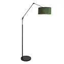 Steinhauer floor lamp PRESTIGE CHIC cylindrical, with switch, with shade, with jointed arm E27 IP20, black matt 