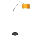 Steinhauer floor lamp PRESTIGE CHIC cylindrical, with switch, with shade, with jointed arm, with plug E27 IP20, black matt 