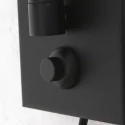 Steinhauer Wandarmatuur PRESTIGE CHIC cilindrisch, met schakelaar, met lampenkap, met scharnierende arm, met stekker E27 IP20