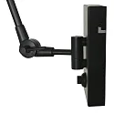 Steinhauer wall luminaire PRESTIGE CHIC cylindrical, with switch, with shade, with jointed arm, with plug E27 IP20, black matt dimmable