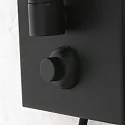 wall luminaire PRESTIGE CHIC cylindrical, with switch, with shade, with jointed arm, with plug E27 IP20, black matt dimmable
