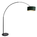 Steinhauer floor lamp SPARKLED LIGHT cylindrical, with switch, with shade, with plug, adjustable E27 IP20, black matt 