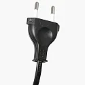 floor lamp SPARKLED LIGHT cylindrical, with switch, with shade, with plug, adjustable E27 IP20, black matt 