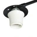 Steinhauer floor lamp SPARKLED LIGHT cylindrical, with switch, with shade, with plug, adjustable E27 IP20, black matt 