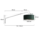 Steinhauer wall luminaire ELEGANT CLASSY with switch, with shade, with strain relief, with plug, adjustable E27 IP20, steel brushed 