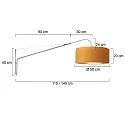 Steinhauer wall luminaire ELEGANT CLASSY with switch, with shade, with strain relief, with plug, adjustable E27 IP20, steel brushed 
