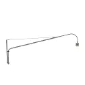 Steinhauer wall luminaire ELEGANT CLASSY with switch, with shade, with strain relief, with plug, adjustable E27 IP20, steel brushed 