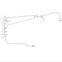 Steinhauer wall luminaire ELEGANT CLASSY with switch, with shade, with strain relief, with plug, adjustable E27 IP20, steel brushed 