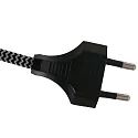 Steinhauer wall luminaire ELEGANT CLASSY with switch, with shade, with strain relief, with plug, adjustable E27 IP20, black matt 