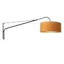 Steinhauer wall luminaire ELEGANT CLASSY with switch, with shade, with strain relief, with plug, adjustable E27 IP20, black matt 