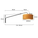 Steinhauer wall luminaire ELEGANT CLASSY with switch, with shade, with strain relief, with plug, adjustable E27 IP20, black matt 