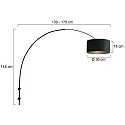 Steinhauer wall luminaire SPARKLED LIGHT cylindrical, with shade, adjustable E27 IP20, black matt 
