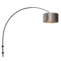 Steinhauer wall luminaire SPARKLED LIGHT cylindrical, with shade, adjustable E27 IP20, black matt 