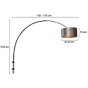 Steinhauer wall luminaire SPARKLED LIGHT cylindrical, with shade, adjustable E27 IP20, black matt 