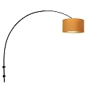 Steinhauer wall luminaire SPARKLED LIGHT cylindrical, with shade, adjustable E27 IP20, black matt 