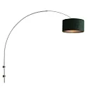 Steinhauer wall luminaire SPARKLED LIGHT cylindrical, with shade, adjustable E27 IP20, steel brushed 