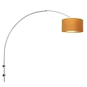 Steinhauer wall luminaire SPARKLED LIGHT cylindrical, with shade, adjustable E27 IP20, steel brushed 