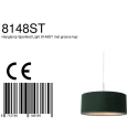 Steinhauer Pendelarmatuur SPARKLED LIGHT cilindrisch, met lampenkap E27 IP20, staal geborsteld dimbaar