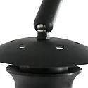 Steinhauer wall luminaire SPARKLED LIGHT half round, with shade, adjustable E27 IP20, black matt 