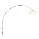 Steinhauer wall luminaire SPARKLED LIGHT half round, adjustable E27 IP20, steel brushed 