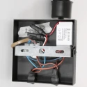 Steinhauer Wandarmatuur STANG met lampenkap, met LED-spot E27 IP20, zwart mat 