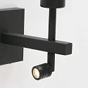 Steinhauer wall luminaire STANG with shade, with LED spot E27 IP20, black matt 