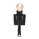 Steinhauer wall luminaire STANG with shade, with LED spot E27 IP20, black matt 