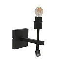 Steinhauer wall luminaire STANG with shade, with LED spot E27 IP20, black matt 