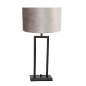 Steinhauer table lamp STANG up, 2-fold, with switch, with shade, with plug E27 IP20, black matt dimmable