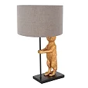anne light & home table lamp ANIMAUX - SURICATE up, with switch, with shade, with plug E27 IP20, black matt 