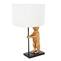 anne light & home table lamp ANIMAUX - SURICATE up, with switch, with shade, with plug E27 IP20, black matt 