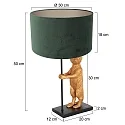 anne light & home table lamp ANIMAUX - SURICATE up, with switch, with shade, with plug E27 IP20, black matt 