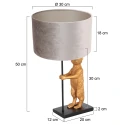 anne light & home Tafelarmatuur ANIMAUX - SURICATE up, met schakelaar, met lampenkap, met stekker E27 IP20, zwart mat 