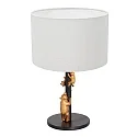 anne light & home table lamp ANIMAUX - OURSES up, with switch, with shade, with plug E27 IP20, black matt 