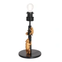 anne light & home Tafelarmatuur ANIMAUX - OURSES up, met schakelaar, met lampenkap, met stekker E27 IP20, zwart mat 