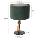 anne light & home Tafelarmatuur ANIMAUX - OURSES up, met schakelaar, met lampenkap, met stekker E27 IP20, zwart mat 