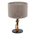 anne light & home table lamp ANIMAUX - OURSES up, with switch, with shade, with plug E27 IP20, black matt 