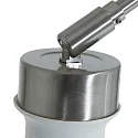 Steinhauer floor lamp PRESTIGE CHIC cylindrical, with switch, with shade, with jointed arm, with plug E27 IP20, steel brushed 