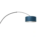 Steinhauer Staande lamp SPARKLED LIGHT cilindrisch, met schakelaar, met lampenkap, met stekker, instelbaar E27 IP20, zwart mat 