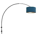 Steinhauer wall luminaire SPARKLED LIGHT cylindrical, with switch, with shade, with plug, adjustable E27 IP20, black matt 