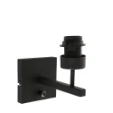 Steinhauer Wandarmatuur STANG up, cilindrisch, met lampenkap E27 IP20, zwart mat dimbaar