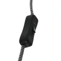 Steinhauer wall luminaire ELEGANT CLASSY with switch, with shade, with strain relief, with plug, adjustable E27 IP20, black matt 