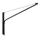 Steinhauer wall luminaire ELEGANT CLASSY with switch, with shade, with strain relief, with plug, adjustable E27 IP20, black matt 